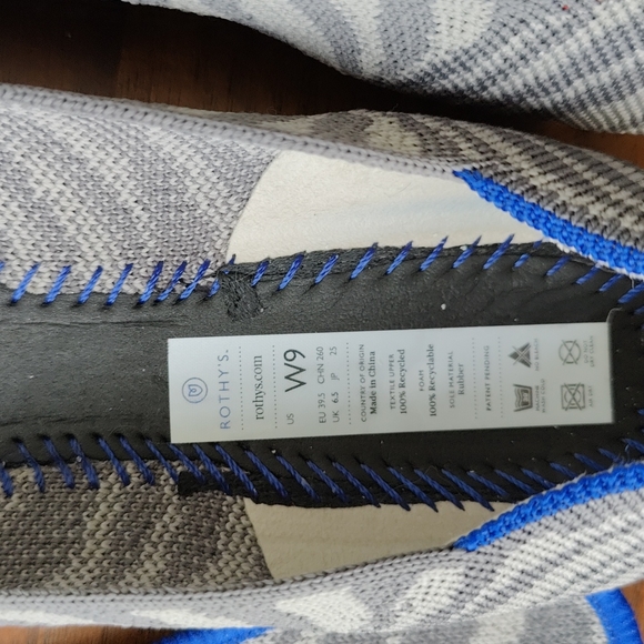 Rothy's Point, Gray Zebra, SZ 9 - Picture 10 of 12